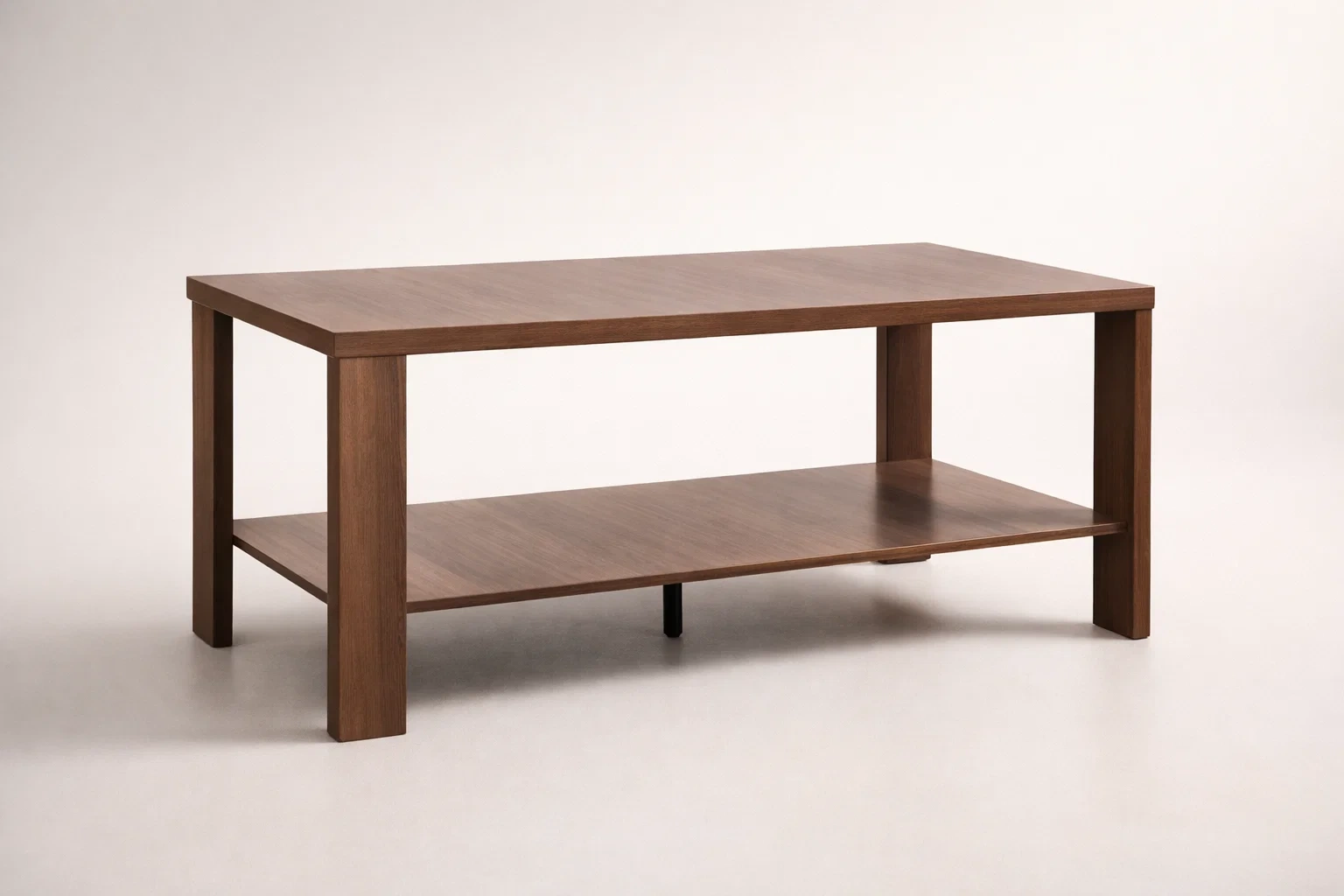 Modern Wooden Coffee Table with Shelf