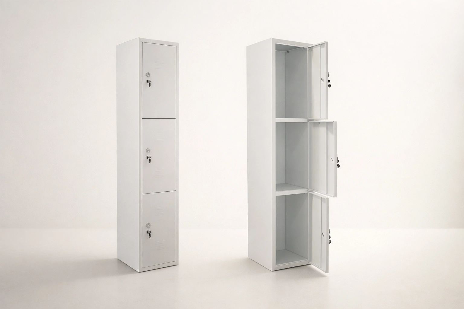 Steel Locker Cabinet Three Compartment