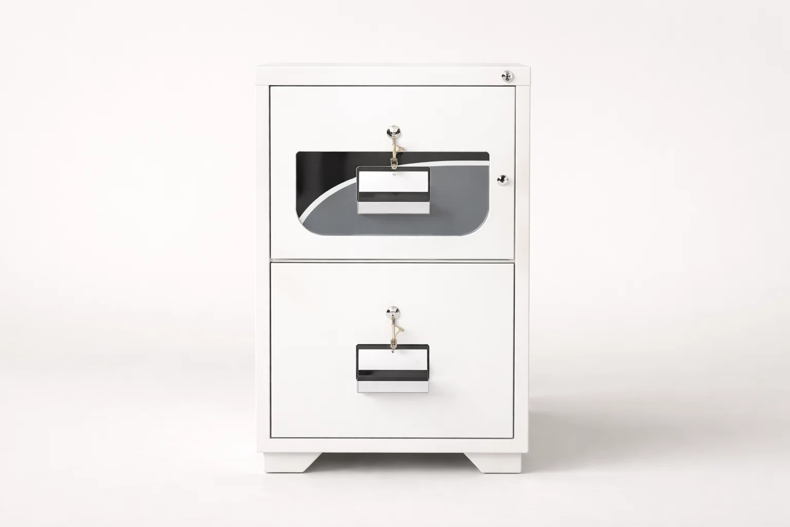 Two Drawer Safe Locker H832 W525 D790 mm