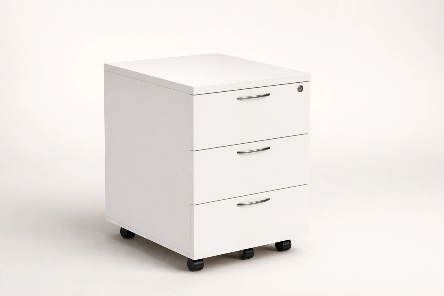 3-Drawer Mobile Pedestal – Walnut