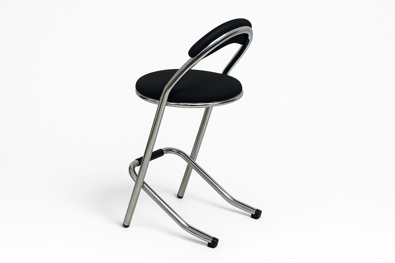 Modern Chrome Tubular Bar Stool