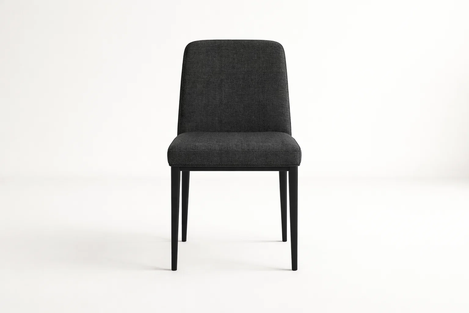 Upholstered Dining Chair Dark Grey Fabric