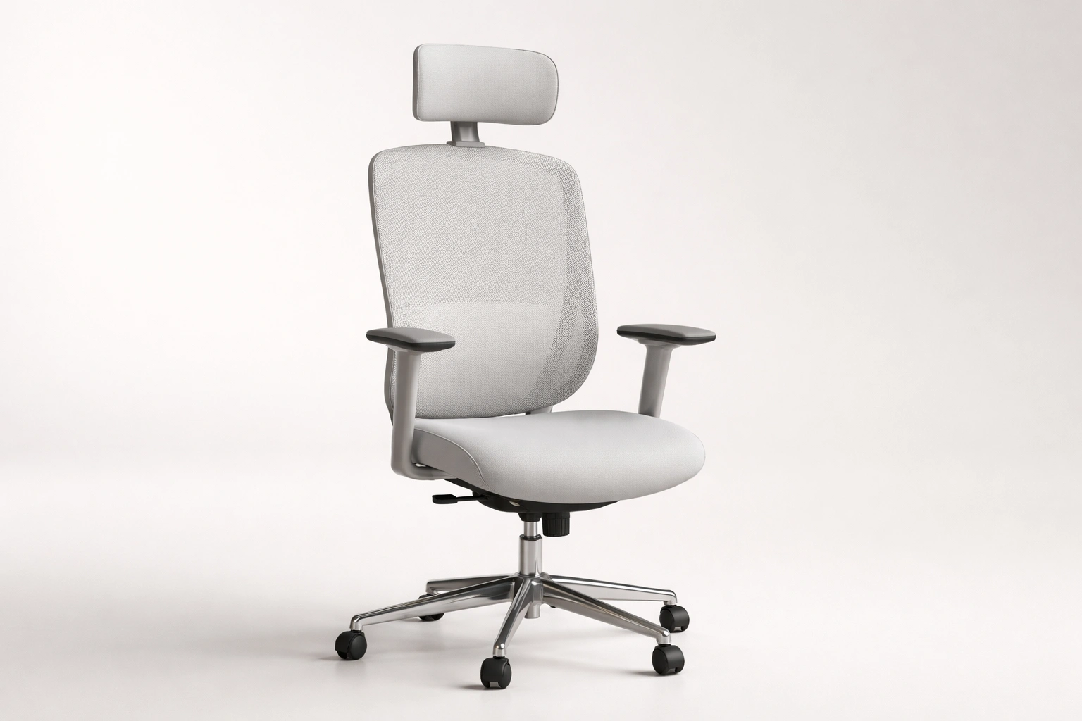 Ergonomic High Back Mesh Chair (White/Grey)