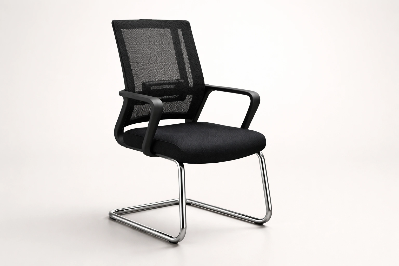 Visitor Mesh Cantilever Chair with Loop Armrests
