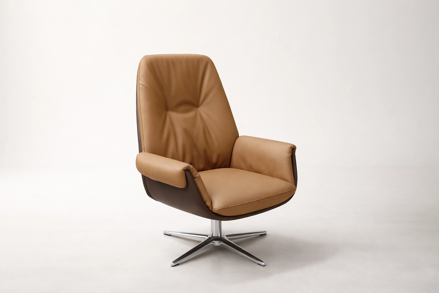 Executive Lounge Visitor Chair Tan Leather