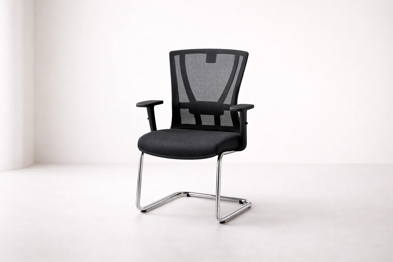 Visitor Mesh Cantilever Chair Black