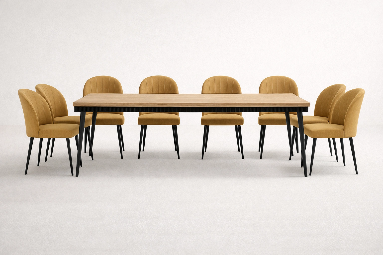 Modern 8 Seater Wooden Dining Set