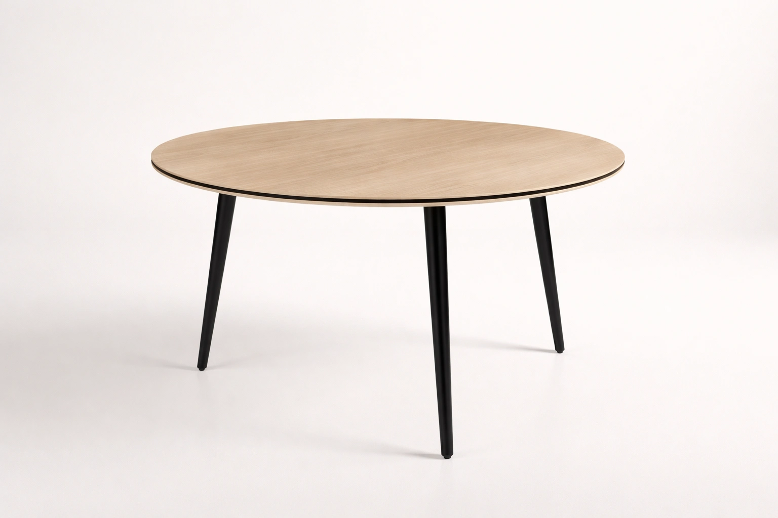 Round Wooden Meeting Table
