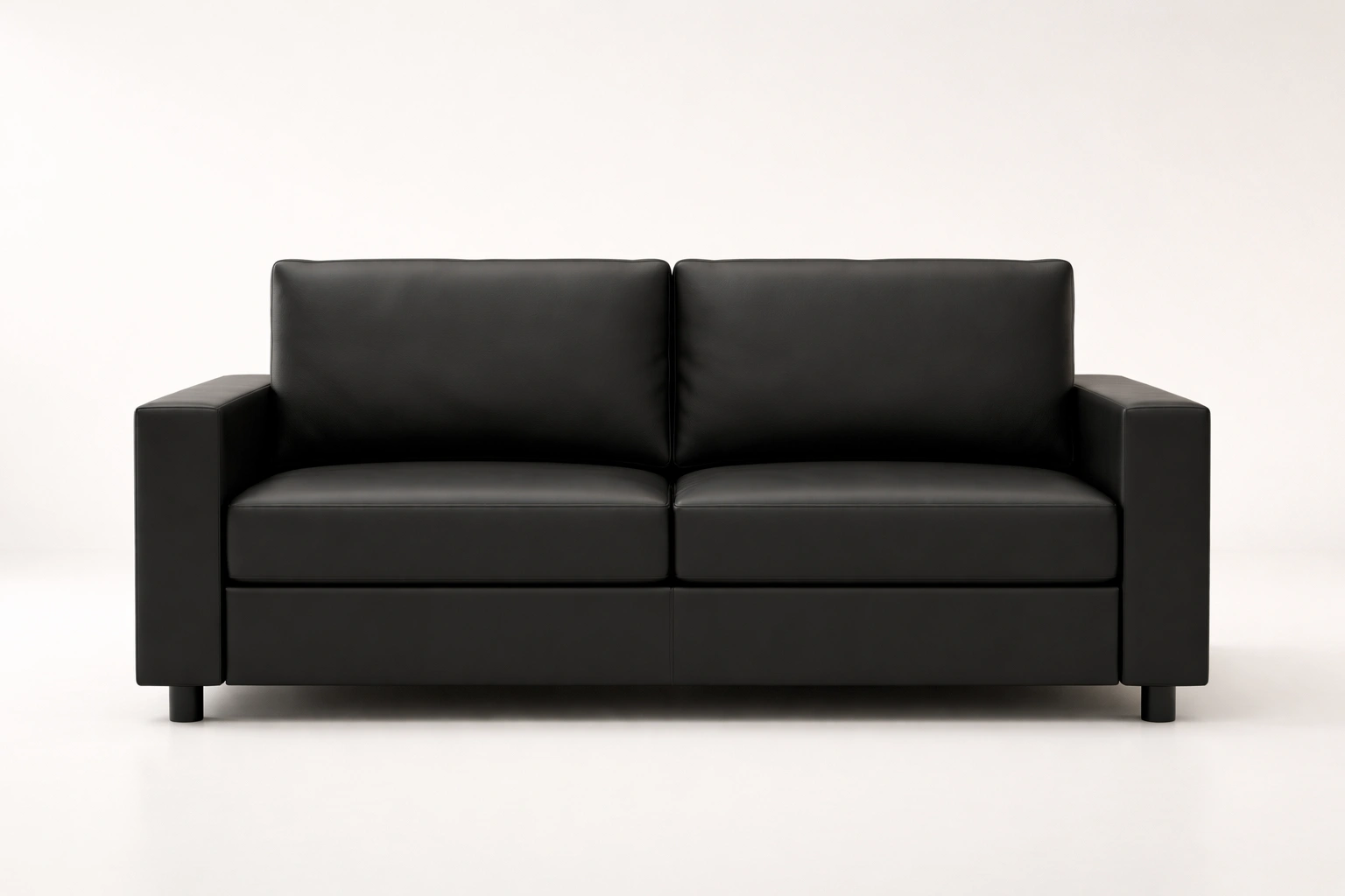 Executive Black Two Seater Sofa