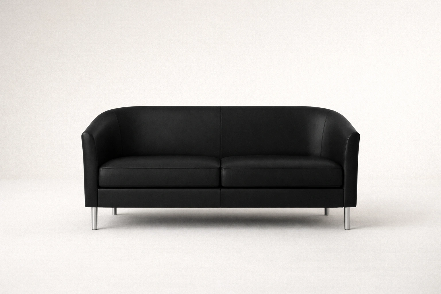 Modern Black Two Seater Sofa