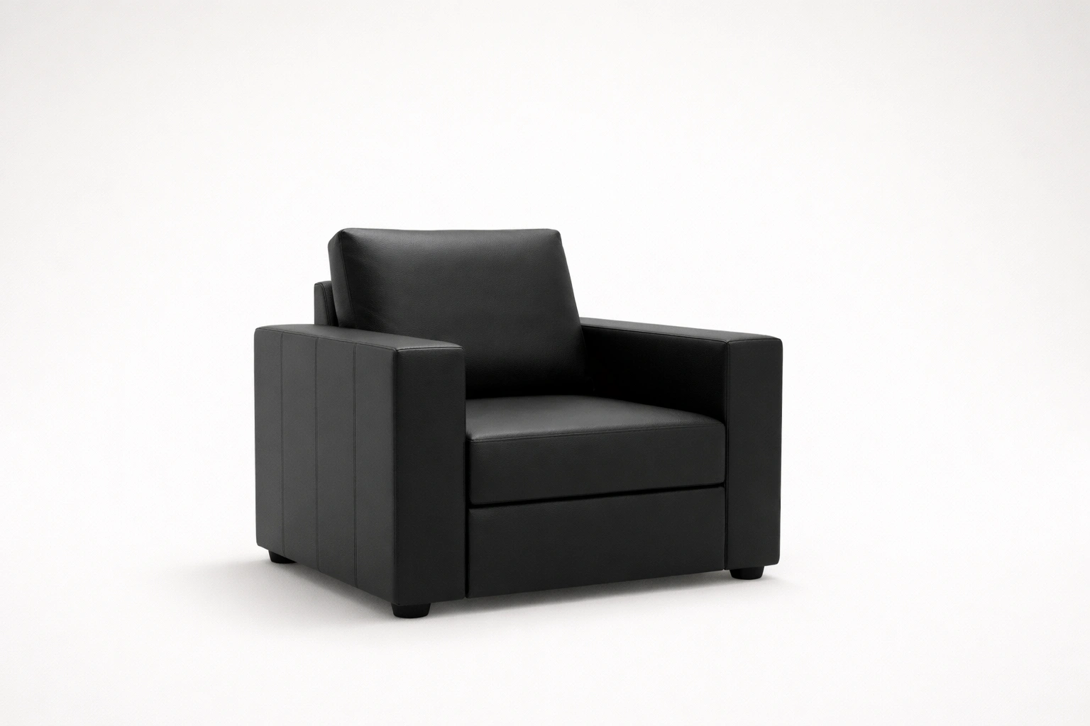 Executive Black Single Seater Sofa