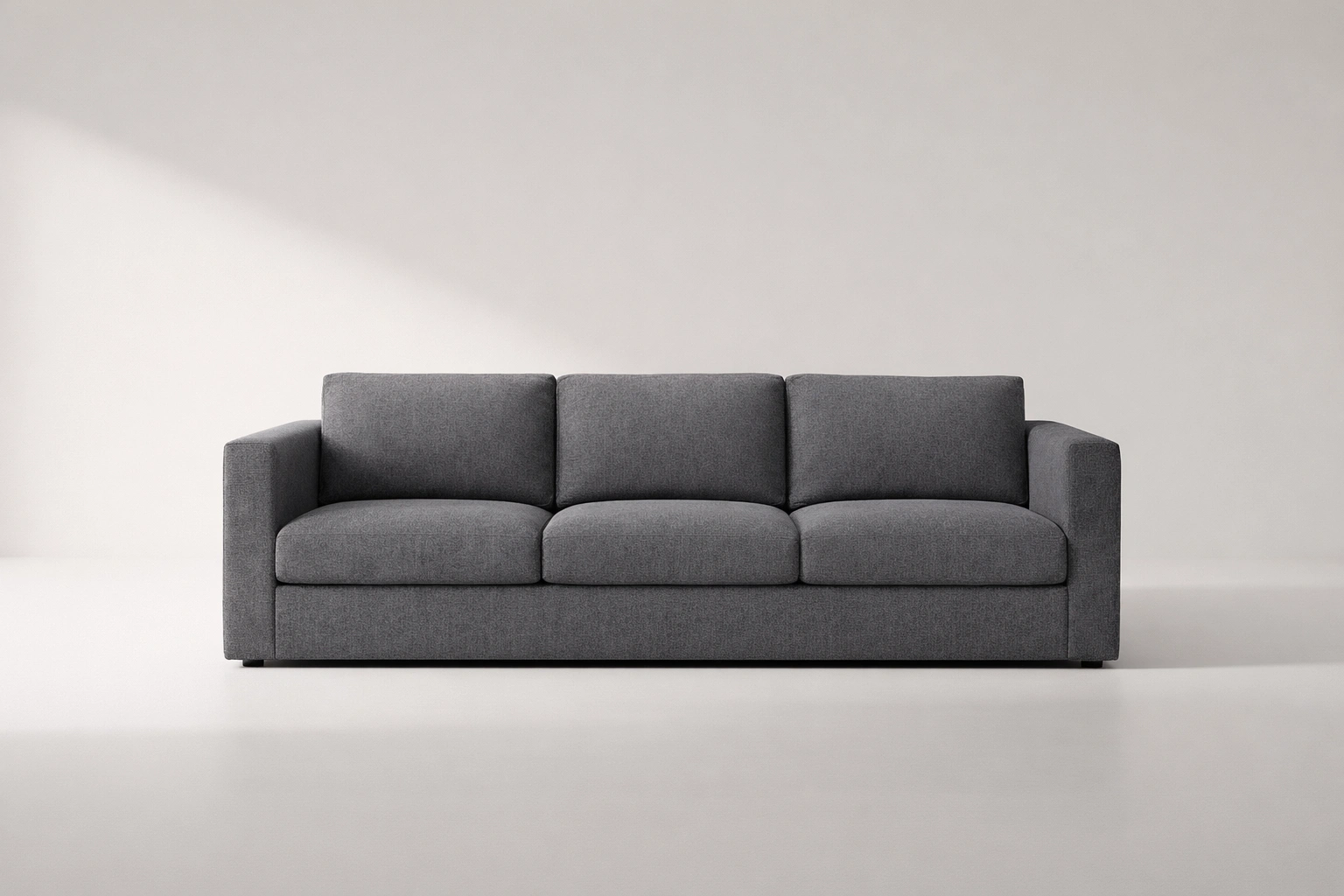 Grey Fabric Three Seater Sofa